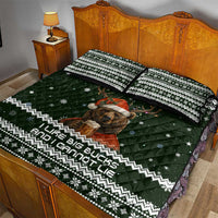Bear Hunting and Beer Christmas Quilt Bed Set Xmas Holiday Patterns - Wonder Print Shop