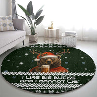 Bear Hunting and Beer Christmas Round Carpet Xmas Holiday Patterns - Wonder Print Shop