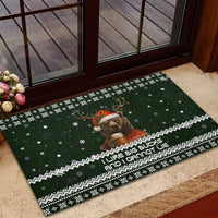 Bear Hunting and Beer Christmas Rubber Doormat Xmas Holiday Patterns - Wonder Print Shop