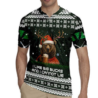 Bear Hunting and Beer Christmas Rugby Jersey Xmas Holiday Patterns - Wonder Print Shop