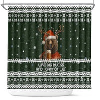 Bear Hunting and Beer Christmas Shower Curtain Xmas Holiday Patterns - Wonder Print Shop