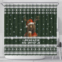 Bear Hunting and Beer Christmas Shower Curtain Xmas Holiday Patterns - Wonder Print Shop