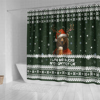 Bear Hunting and Beer Christmas Shower Curtain Xmas Holiday Patterns - Wonder Print Shop