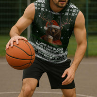 Bear Hunting and Beer Christmas Sleeveless Hoodie Xmas Holiday Patterns - Wonder Print Shop
