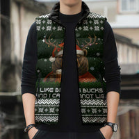 Bear Hunting and Beer Christmas Sleeveless Puffer Jacket Xmas Holiday Patterns - Wonder Print Shop