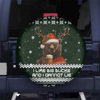 Bear Hunting and Beer Christmas Spare Tire Cover Xmas Holiday Patterns - Wonder Print Shop