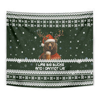 Bear Hunting and Beer Christmas Tapestry Xmas Holiday Patterns - Wonder Print Shop