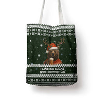 Bear Hunting and Beer Christmas Tote Bag Xmas Holiday Patterns - Wonder Print Shop