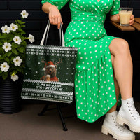 Bear Hunting and Beer Christmas Tote Bag Xmas Holiday Patterns - Wonder Print Shop
