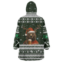 Bear Hunting and Beer Christmas Wearable Blanket Hoodie Xmas Holiday Patterns - Wonder Print Shop