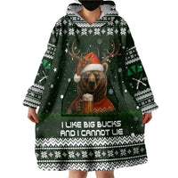 Bear Hunting and Beer Christmas Wearable Blanket Hoodie Xmas Holiday Patterns - Wonder Print Shop