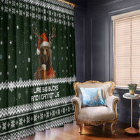 Bear Hunting and Beer Christmas Window Curtain Xmas Holiday Patterns - Wonder Print Shop