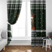 Bear Hunting and Beer Christmas Window Curtain Xmas Holiday Patterns - Wonder Print Shop