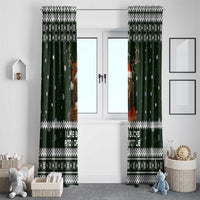 Bear Hunting and Beer Christmas Window Curtain Xmas Holiday Patterns - Wonder Print Shop