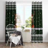 Bear Hunting and Beer Christmas Window Curtain Xmas Holiday Patterns - Wonder Print Shop