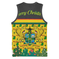 Ghana Christmas Basketball Jersey with Santa Ornament National Coat of Arms and Festive - Wonder Print Shop