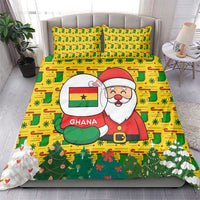 Ghana Christmas Bedding Set with Santa Ornament National Coat of Arms and Festive - Wonder Print Shop