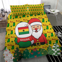 Ghana Christmas Bedding Set with Santa Ornament National Coat of Arms and Festive - Wonder Print Shop