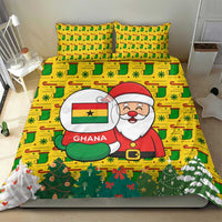 Ghana Christmas Bedding Set with Santa Ornament National Coat of Arms and Festive - Wonder Print Shop