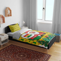 Ghana Christmas Bedding Set with Santa Ornament National Coat of Arms and Festive - Wonder Print Shop