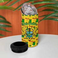 Ghana Christmas 4 in 1 Can Cooler Tumbler with Santa Ornament National Coat of Arms and Festive - Wonder Print Shop