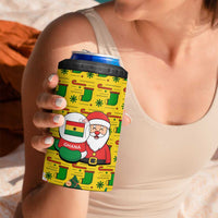 Ghana Christmas 4 in 1 Can Cooler Tumbler with Santa Ornament National Coat of Arms and Festive - Wonder Print Shop
