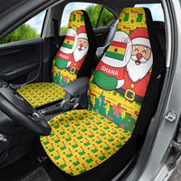 Ghana Christmas Car Seat Cover with Santa Ornament National Coat of Arms and Festive - Wonder Print Shop