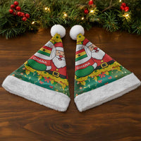 Ghana Christmas Santa Hat with Santa Ornament National Coat of Arms and Festive - Wonder Print Shop