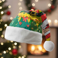 Ghana Christmas Santa Hat with Santa Ornament National Coat of Arms and Festive - Wonder Print Shop