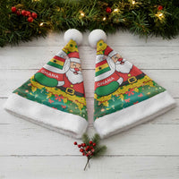 Ghana Christmas Santa Hat with Santa Ornament National Coat of Arms and Festive - Wonder Print Shop