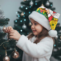 Ghana Christmas Santa Hat with Santa Ornament National Coat of Arms and Festive - Wonder Print Shop