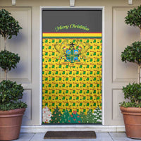 Ghana Christmas Door Cover with Santa Ornament National Coat of Arms and Festive - Wonder Print Shop