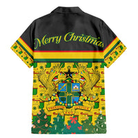 Ghana Christmas Family Matching Mermaid Dress and Hawaiian Shirt with Santa Ornament National Coat of Arms and Festive - Wonder Print Shop