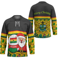 Ghana Christmas Hockey Jersey with Santa Ornament National Coat of Arms and Festive - Wonder Print Shop