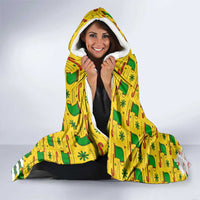 Ghana Christmas Hooded Blanket with Santa Ornament National Coat of Arms and Festive - Wonder Print Shop