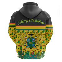 Ghana Christmas Hoodie with Santa Ornament National Coat of Arms and Festive - Wonder Print Shop