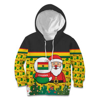 Ghana Christmas Kid Hoodie with Santa Ornament National Coat of Arms and Festive - Wonder Print Shop
