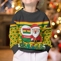 Ghana Christmas Kid Ugly Christmas Sweater with Santa Ornament National Coat of Arms and Festive - Wonder Print Shop