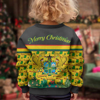 Ghana Christmas Kid Ugly Christmas Sweater with Santa Ornament National Coat of Arms and Festive - Wonder Print Shop