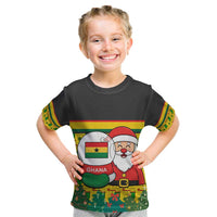Ghana Christmas Kid T Shirt with Santa Ornament National Coat of Arms and Festive - Wonder Print Shop