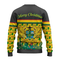 Ghana Christmas Ugly Christmas Sweater with Santa Ornament National Coat of Arms and Festive - Wonder Print Shop