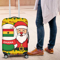 Ghana Christmas Luggage Cover with Santa Ornament National Coat of Arms and Festive - Wonder Print Shop