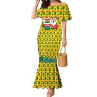 Ghana Christmas Mermaid Dress with Santa Ornament National Coat of Arms and Festive - Wonder Print Shop