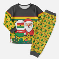 Ghana Christmas Pajama Set with Santa Ornament National Coat of Arms and Festive - Wonder Print Shop