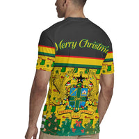 Ghana Christmas Rugby Jersey with Santa Ornament National Coat of Arms and Festive - Wonder Print Shop