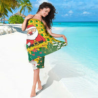 Ghana Christmas Sarong with Santa Ornament National Coat of Arms and Festive - Wonder Print Shop