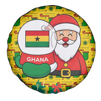 Ghana Christmas Spare Tire Cover with Santa Ornament National Coat of Arms and Festive - Wonder Print Shop