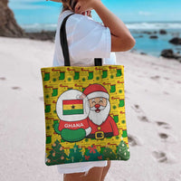 Ghana Christmas Tote Bag with Santa Ornament National Coat of Arms and Festive - Wonder Print Shop
