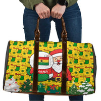 Ghana Christmas Travel Bag with Santa Ornament National Coat of Arms and Festive - Wonder Print Shop