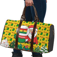 Ghana Christmas Travel Bag with Santa Ornament National Coat of Arms and Festive - Wonder Print Shop